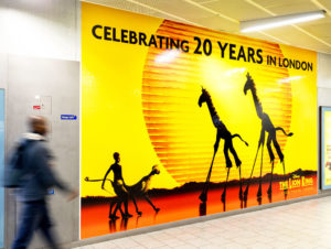 The Lion King wall vinyls at King's Cross Station