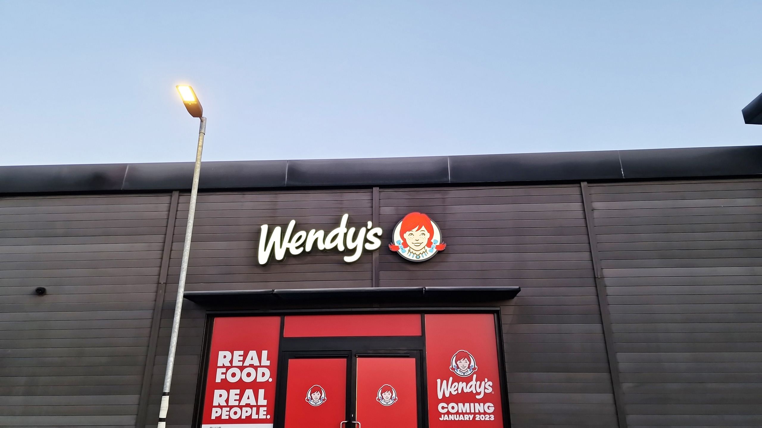 Wendy's Brampton Hut - Exterior Illuminated Logotype