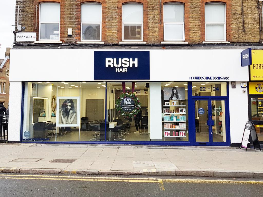 RUSH Hair franchise - branch shopfront refurbishments by Links Signs