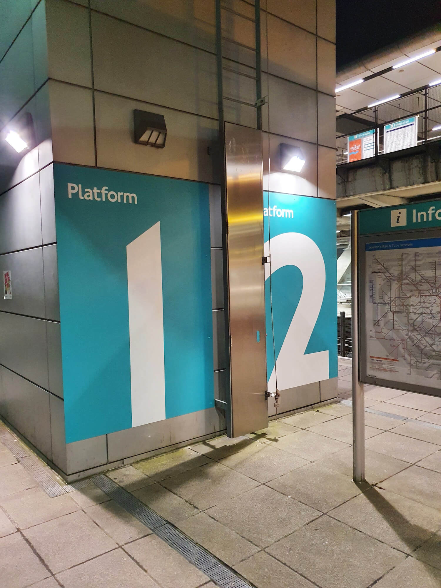Platform Signs at Canning Town Station