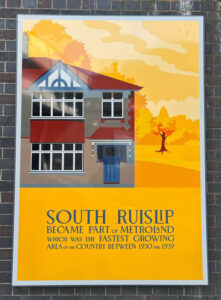 South Ruislip vitreous enamel poster
