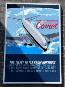 De Havilland Comet vitreous enamel poster for the South Ruislip Stories Public Art Installation.