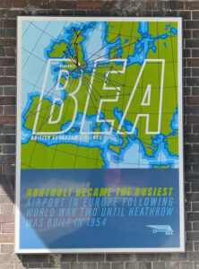 British European Airlines vitreous enamel poster for the South Ruislip Stories Public Art Installation.