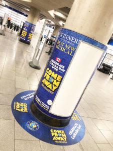 Come from Away column wraps and floor graphics