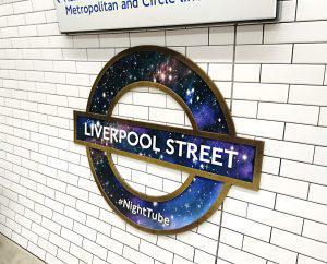 Liverpool Street - Night Tube roundel #NightTube