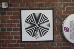Vitreous Enamel Public Art Depicting a Labyrinth by Mark Wallinger