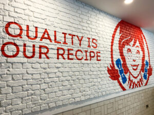 Wendy's Portsmouth - Interior hand painted wall mural