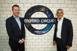 Oxford Circus - Night Tube Roundel - Mark Wild and Sadiq Khan #NightTube