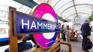 Pride 2019 Hammersmith Station Roundel