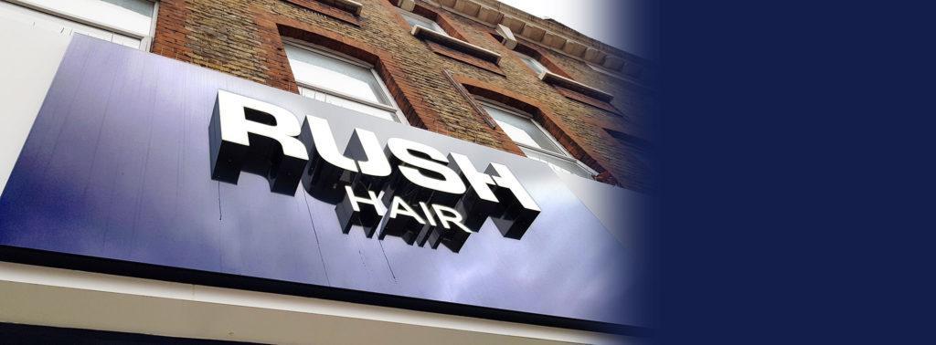 RUSH Hair Camden Sign
