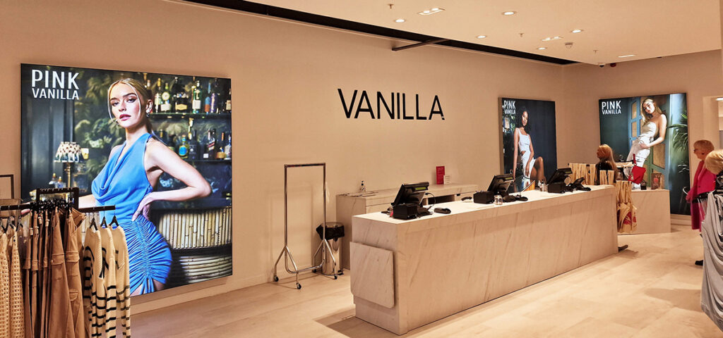 Vanilla Retail Group interior store signage