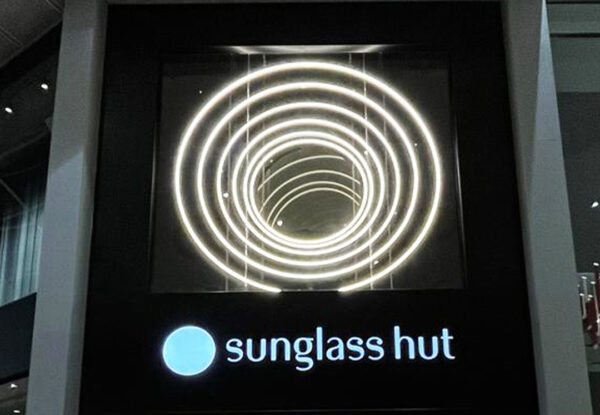 Sunglass Hut Closeup of Illuminated logo