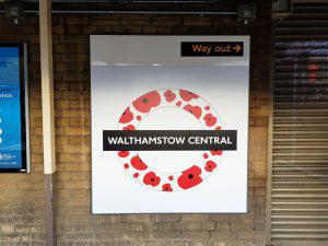 Walthamstow Central Remembrance Day Poppies
