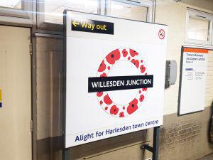 Willesden Junction Remembrance Day Poppies