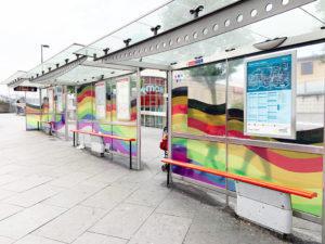Pride 2019 Bus shelter graphics