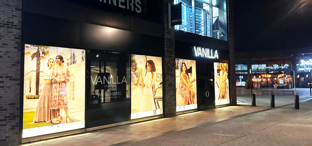Vanilla Retail Group exterior store signage